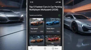Top 5 Fastest Cars in Car Parking Multiplayer Tested and Verified (2026) make it mobile mockup modren uxui size 916