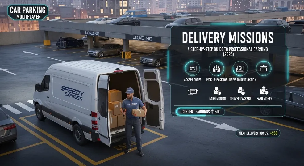 Delivery Missions in Car Parking Multiplayer