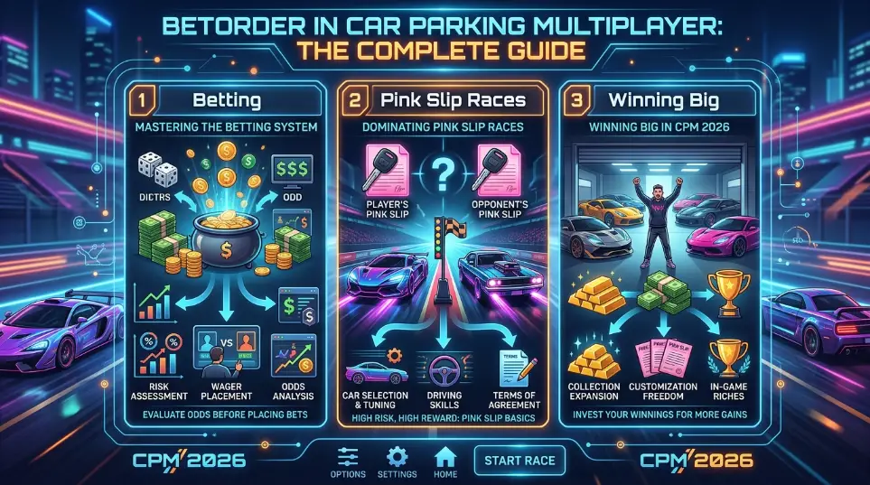 Betorder in Car Parking Multiplayer: The Complete Guide to Betting, Pink Slip Races, and Winning Big in CPM 2026